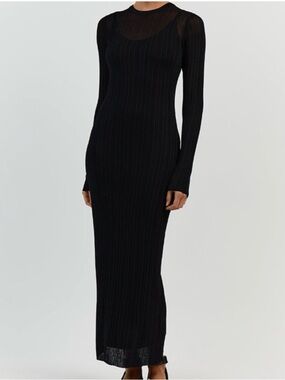 Dissh Harper Dress Maxi Black Size 8